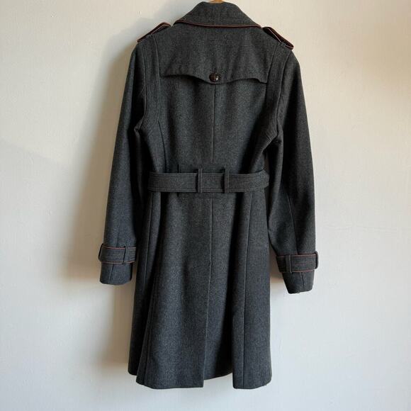 KENNETH COLE Gray Wool Cashmere Blend Belted Sherlock Holmes Style Coat - Picture 5 of 10